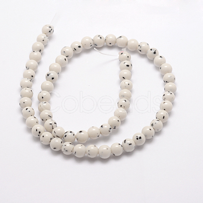 Natural Yellow Jade Beads GSR6mmC192-1