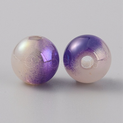 Acrylic Beads MACR-WH0009-01B-1
