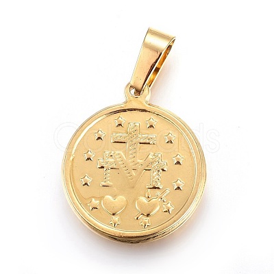 201 Stainless Steel Pendants STAS-O111-04G-1