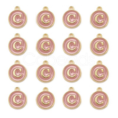 Golden Plated Alloy Enamel Charms ENAM-S118-07C-1