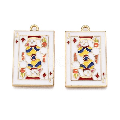 Rack Plating Alloy Enamel Pendants LS-ENAM-N056-392A-KCG-1