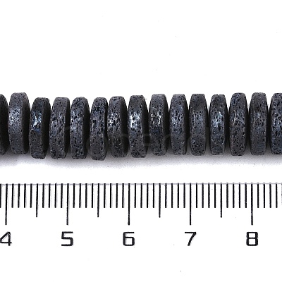 Frosted Natural Lava Rock Beads Strands G-E618-07-1