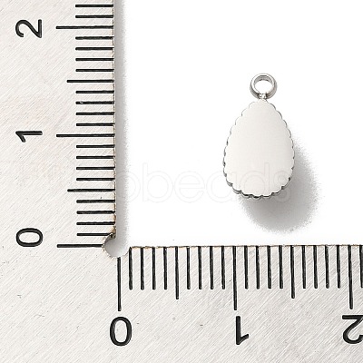 Natural Amethyst Teardrop Charms STAS-B074-04P-04-1