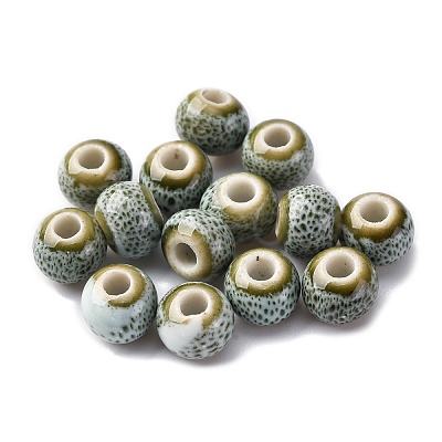 Bright Glazed Porcelain Beads PORC-D300-A28-1