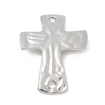 Alloy Textured Religion Cross Links Connector Charms FIND-Z127-01P-04-1