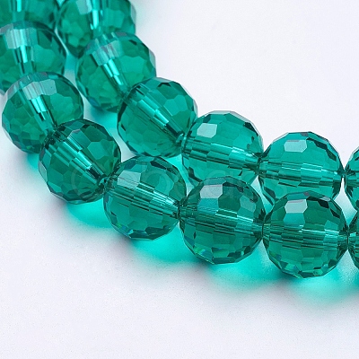 Transparent Glass Bead Strands GLAA-R095-10mm-M-1