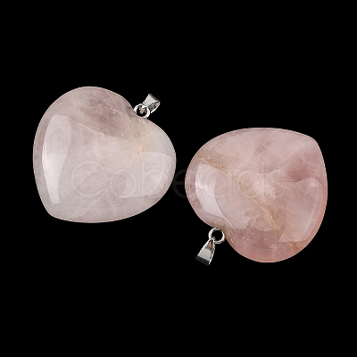 Natural Rose Quartz Pendants GG-K002-12A-03-1