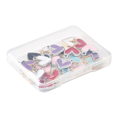 24Pcs 12 Colors Rack Plating Alloy Enamel Charms ENAM-FS0002-75-1