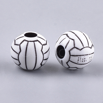 Craft Style Acrylic Beads X-MACR-T023-18-1