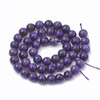 Natural Chalcedony Beads Strands G-S333-6mm-011-1