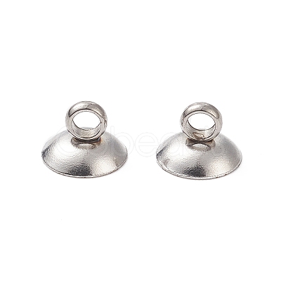304 Stainless Steel Bead Cap Pendant Bails LS-X-STAS-G224-24P-10-1