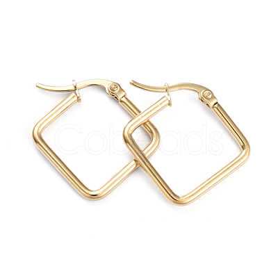 201 Stainless Steel Angular Hoop Earrings EJEW-I245-33E-1