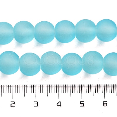 Baking Paint Transparent Glass Bead Strands GLAA-S031-10mm-21-1