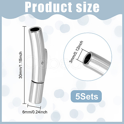 304 Stainless Steel Bayonet Clasps STAS-UN0001-88B-1