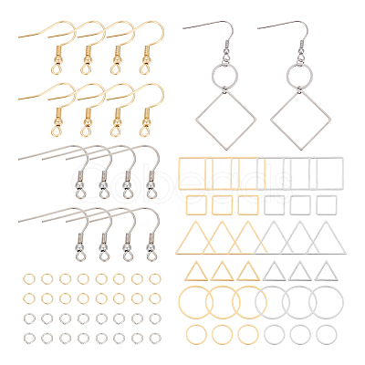 Geometric Charm Drop Earring DIY Making Kit DIY-UN0003-01-1