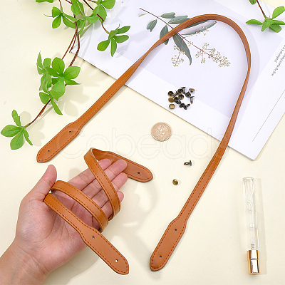 2Pcs Imitation Leather Bag Strap PURS-CL0001-08A-1