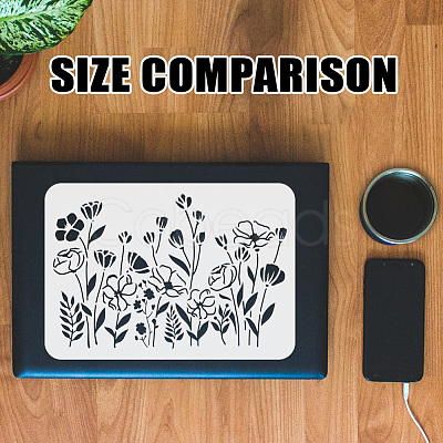 Plastic Hollow Out Drawing Painting Stencils Templates DIY-WH0396-753-1