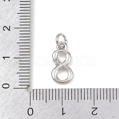 Brass Micro Pave Clear Cubic Zirconia Charms KK-P339-27P-08-1
