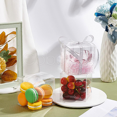 Transparent Plastic PET Box Gift Packaging LS-CON-WH0052-9x9cm-1