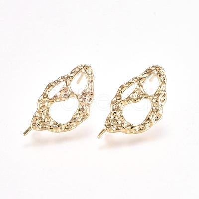 Brass Stud Earring Findings KK-I660-16G-1