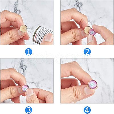 Ion Plating(IP) Adjustable 304 Stainless Steel Finger Rings Components STAS-P291-01E-G-1