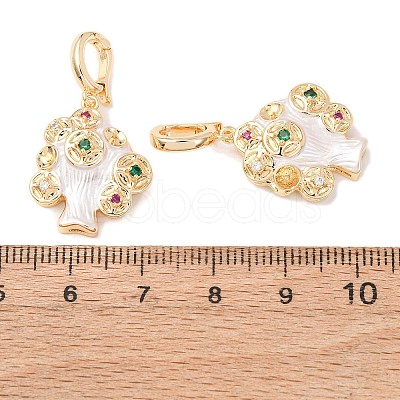 Brass Micro Pave Cubic Zirconia Peg Bails KK-A279-09G-1