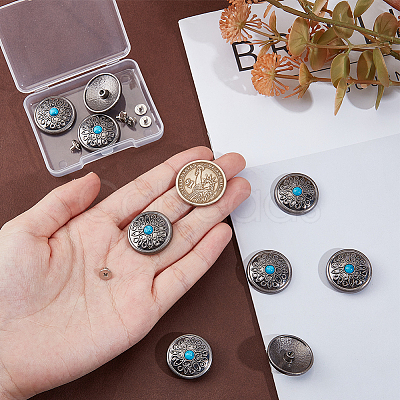 10Pcs Antique Silver Alloy Decorative Rivets BUTT-GF0004-22B-1