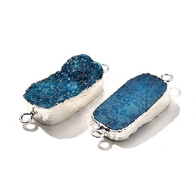 Natural Dyed Quartz Crystal Links Connector Charms G-K189-02S-01-1