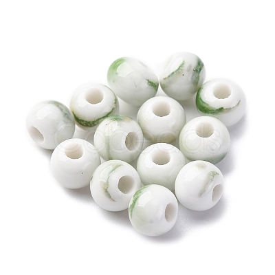 Bright Glazed Porcelain Beads PORC-D300-A17-1