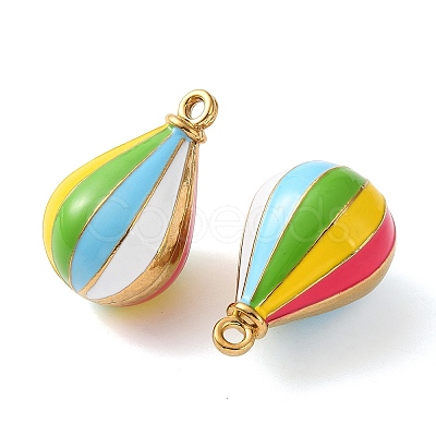 304 Stainless Steel Enamel Pendants SA-L002-16G-1