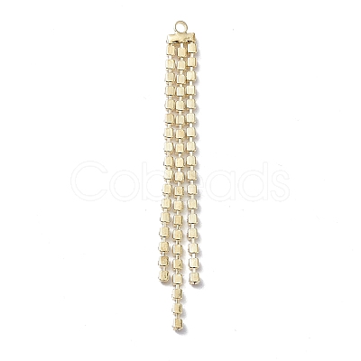 3 Rows Brass Crystal Rhinestone Cup Chain Big Pendants LS-KK-A167-04KCG-1