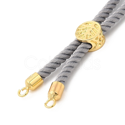 Twisted Nylon Cord Silder Bracelets DIY-B066-03G-19-1