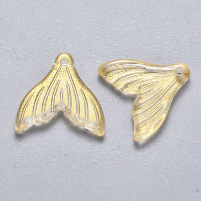 Transparent Spray Painted Glass Pendants X-GLAA-S190-009A-04-1