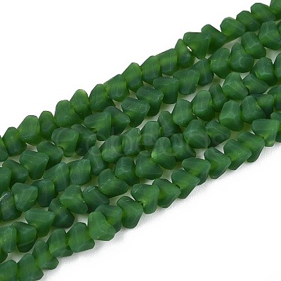 Frosted Opaque Glass Beads Strands GLAA-N017-4mm-17-1