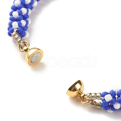 Glass Seed Crochet Beaded Bracelet BJEW-JB08083-05-1