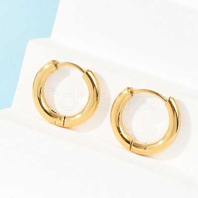 Ion Plating(IP) 304 Stainless Steel Huggie Hoop Earrings EJEW-O087-06B-1