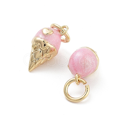 Rack Plating Brass Enamel Charms X-KK-G512-19C-G-1