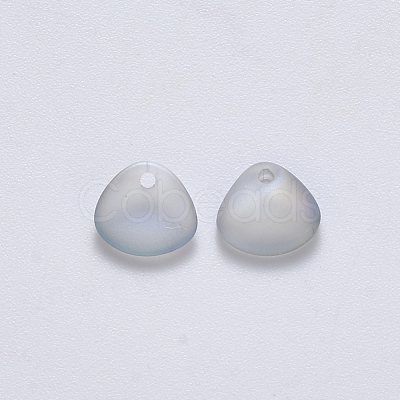 Spray Painted Glass Charms GLAA-R111-01-C02-1