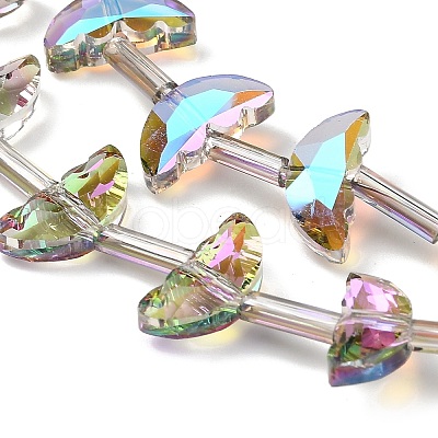 Electroplate Transparent Glass Beads EGLA-H112-05HR-01-1