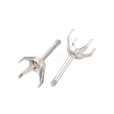 304 Stainless Steel Stud Earring Findings STAS-B091-02B-06P-1