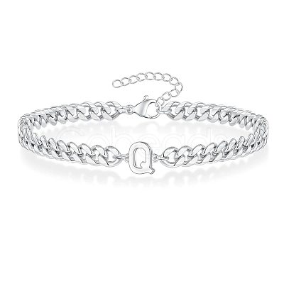 Letter 304 Stainless Steel Link Bracelets FS-WG7830E-41-1
