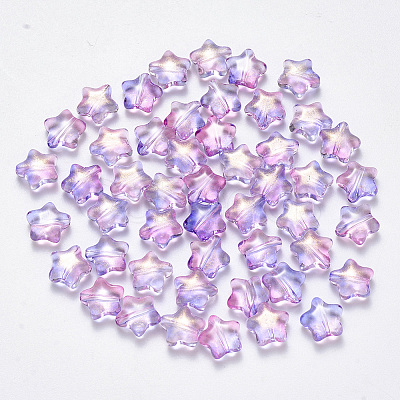 Spray Painted Glass Beads LS-GLAA-R211-04-E02-1