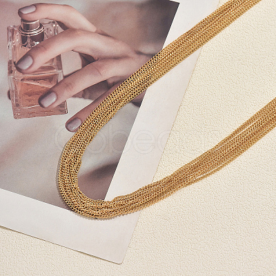Iron Long Chain Multi-strand Necklaces for Women RD6886-1