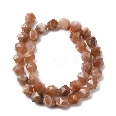 Natural Peach Moonstone Beads Strands G-Z119-A18-03-1