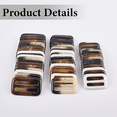 20Pcs Resin Tri-Glide Adjuster Buckles FIND-GF0008-12B-1
