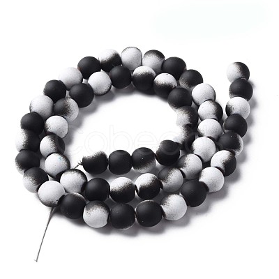 Spray Painted Non-magnetic Synthetic Hematite Beads Strands G-N337-01F-1