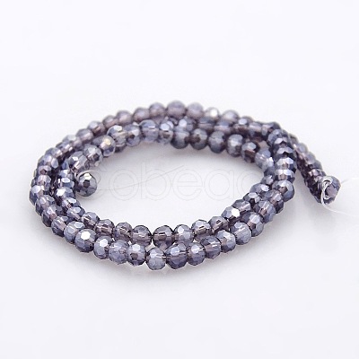 Pearl Luster Plated Glass Faceted Round Spacer Beads Strands GLAA-A027-3mm-PL01-1