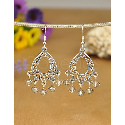 Tibetan Style Chandelier Earrings EJEW-JE00535-1