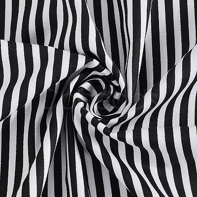Cotton Fabric with Strip Pattern DIY-PH0037-96A-1