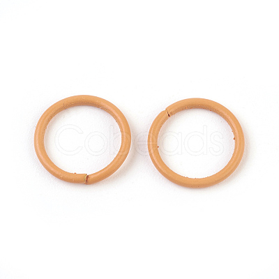 Spray Painted Iron Open Jump Rings X-IFIN-F149-B03-1